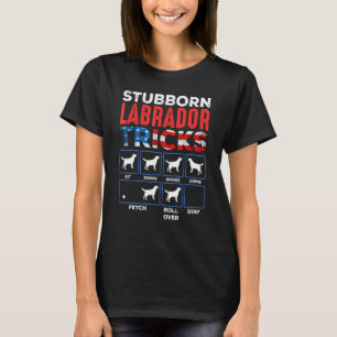 T-shirt Trucs de chiens de repérage du Labrador têtus Blac