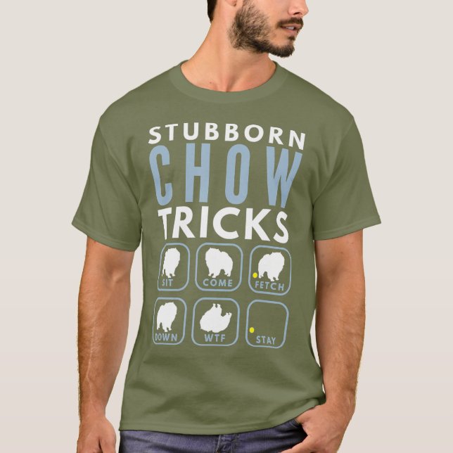 T-shirt Trucs de Chow têtus - Entraînement de chien (Devant)