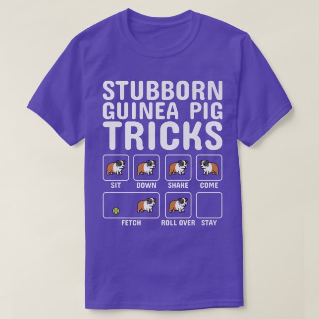 T-shirt Trucs de cochon de Guinée têtu Animal de compagnie (Design devant)