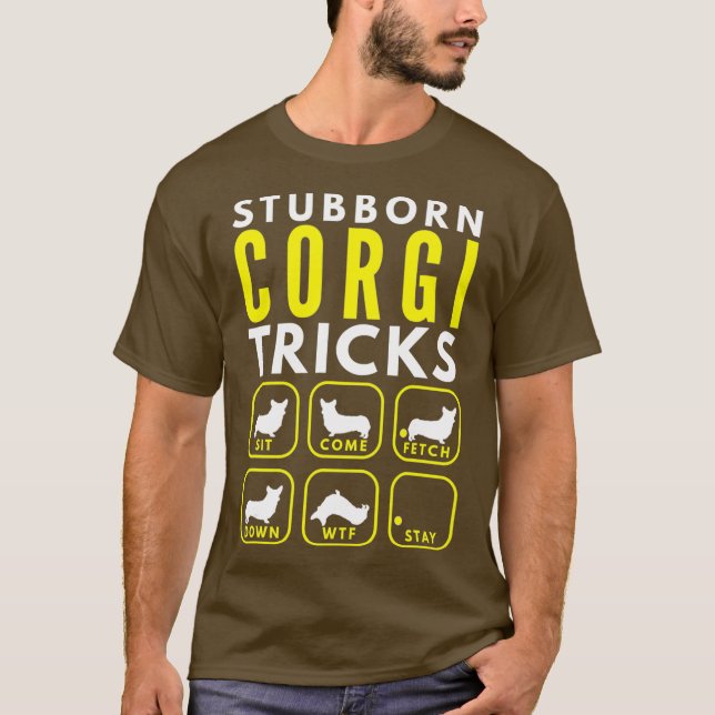 T-shirt Trucs de Corgi têtus - Entraînement des chiens (Devant)