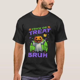 T-shirt Trucs Ou Traiter Bruh Ghost Halloween Citrouille C