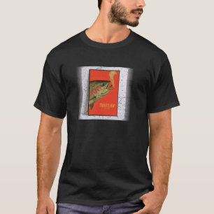 T-shirt Truite arc-en-ciel fumage, pêche à la mouche