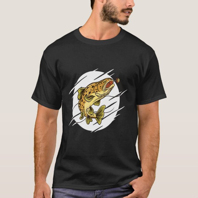 T-shirt Truite Brown (Devant)