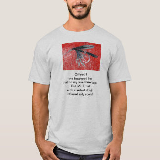 T-shirt "Truite brute" poème original avec art de pêche à