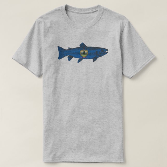 T-shirt Truite du pavillon du Vermont-Fish (Design devant)