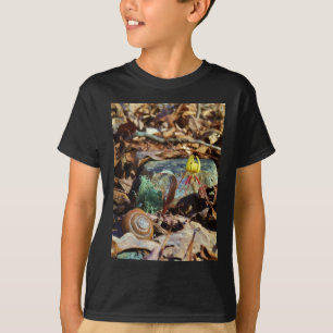 T-shirt Truite jaune et prune Lily et Coquille d'escargot