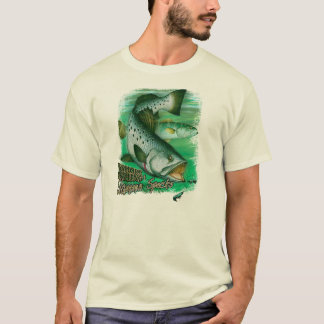 T-shirt Truite tachetée de pêche côtière
