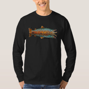 T-shirt Truite Truite Brune Pêche à la Mouche Pêcheur Trui