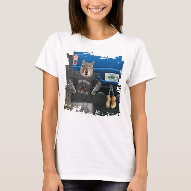 T-shirt Truk Nutz - drôles de noix de camion écureuil (Devant)