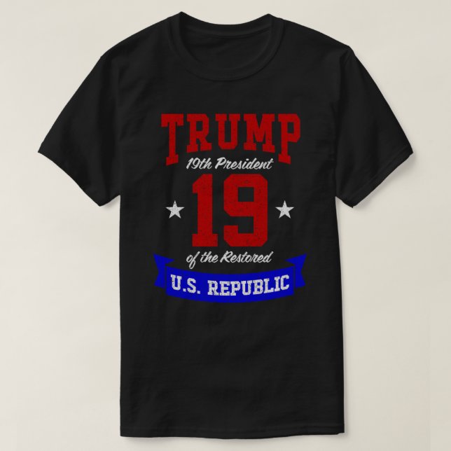 T-shirt Trump 19ème Président de la République américaine  (Design devant)