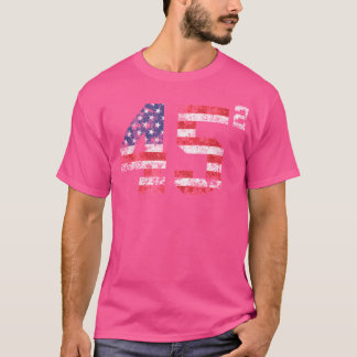 T-shirt Trump 2020 - 45 carré - Deuxième mandat Usa Vintag