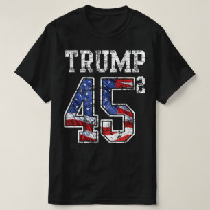 T-shirt Trump 2020 45 Exposant carré pro-Trump
