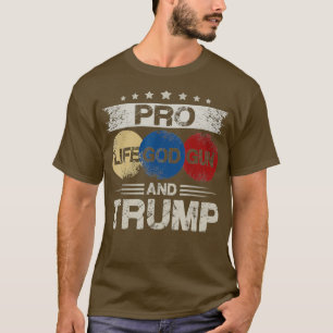 T-shirt Trump 2020 Anti-avortement God Gun USA MAGA Retro