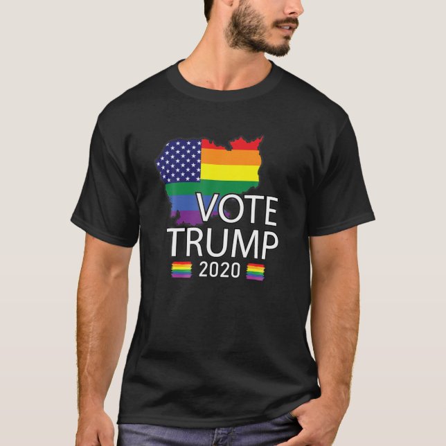 T-SHIRT TRUMP 2020, CHEMISE DE TRUMP LGBT - GAY PRIDE LGBT (Devant)