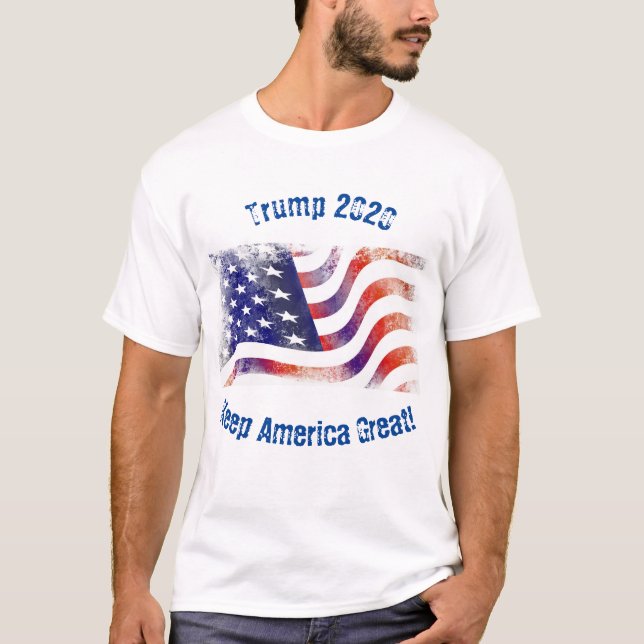 T-shirt Trump 2020 Gardez l'Amérique grande ! (Devant)