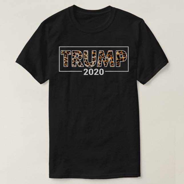 T-shirt Trump 2020 Leopard Motif (Design devant)