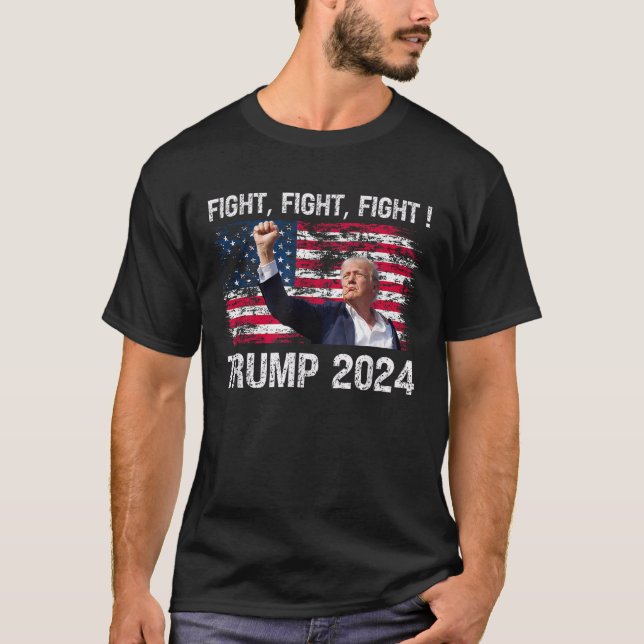 T-shirt Trump 2024 - Combattre le combat - Président Trump (Devant)