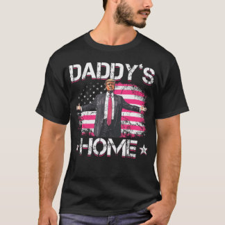 T-shirt Trump 2024 Daddys Home Funny Trump Pink