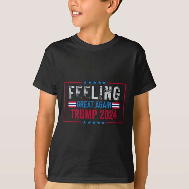 T-shirt Trump 2024 - Drapeau américain (Devant)