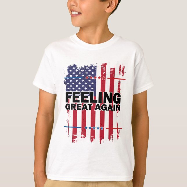 T-shirt Trump 2024 - Drapeau américain V (Devant)