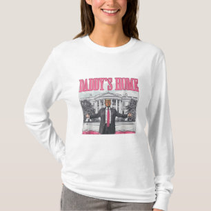 T-shirt Trump 2024 Election Daddy's Home Pink