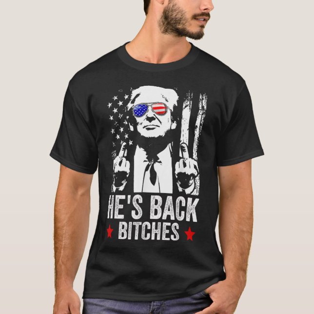 T-shirt Trump 2024 Il est de retour Es Trump 2025 (Devant)