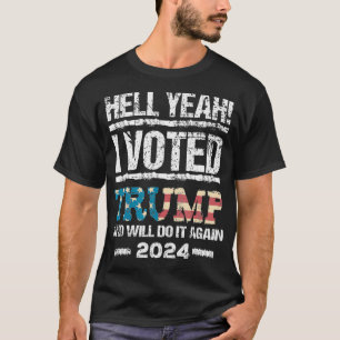 T-shirt Trump 2024 J'Ai Voté Trump Drapeau Le Patriot Par