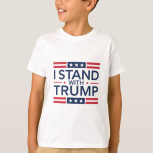 T-shirt Trump 2024 Je me tiens avec Trump soutien au prési