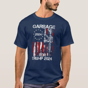 T-shirt Trump 2024 - Les ordures du drapeau américain Trum
