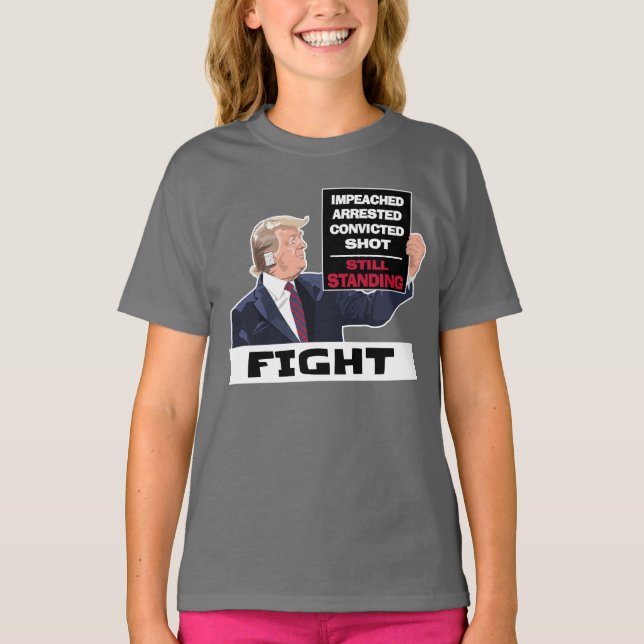 T-shirt Trump 2024 Lutte Contre L'Élection Présidentielle  (Devant)