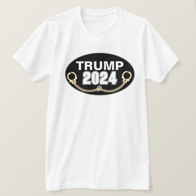 T-shirt Trump 2024 menotté (Design devant)