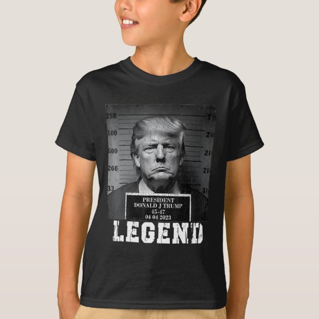 T-shirt Trump 2024 Mugshot Président Légende (Devant)