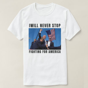 T-shirt Trump 2024 ne se rend jamais