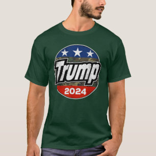 T-shirt Trump 2024 Pour Le Président Retro Camouflage Butt