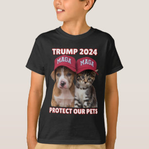 T-shirt Trump 2024 Protéger nos animaux domestiques Drôle