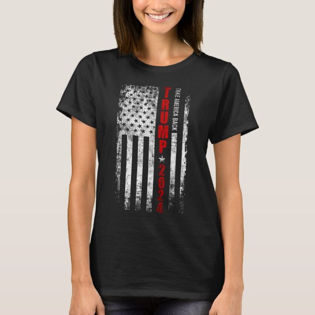 T-shirt Trump 2024 Redonner à l'Amérique le drapeau améric (Devant)
