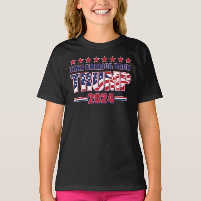 T-shirt Trump 2024 : Reprendre l'Amérique (Devant)