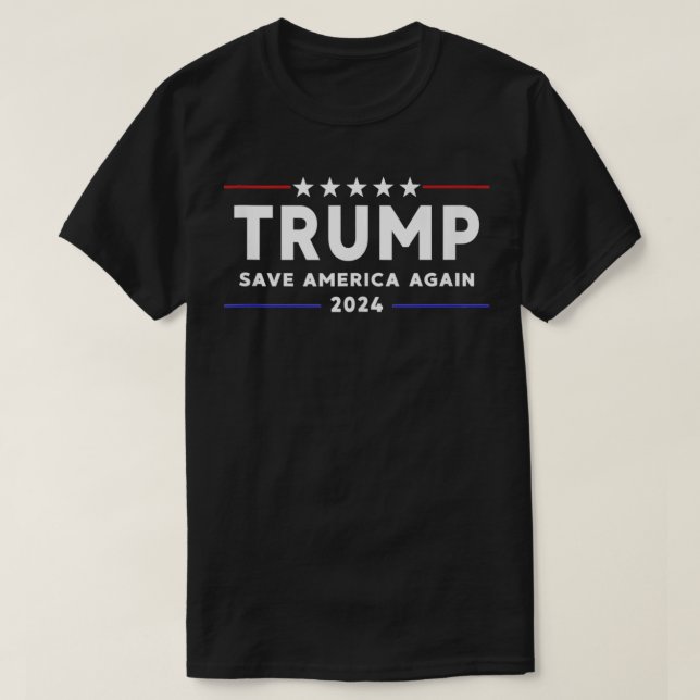 T-shirt Trump 2024 Sauver l'Amérique Sauver l'Amérique à n (Design devant)
