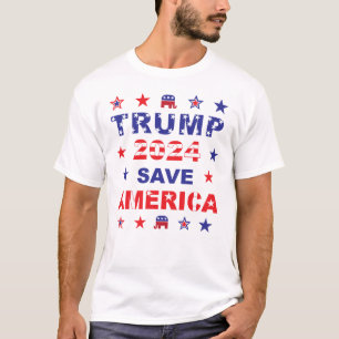 T-SHIRT TRUMP 2024 SAUVEZ L'AMÉRIQUE