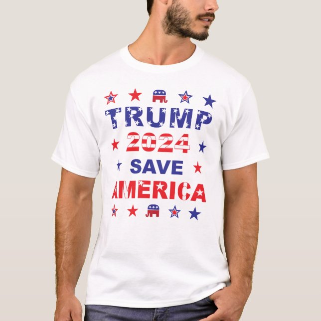 T-SHIRT TRUMP 2024 SAUVEZ L'AMÉRIQUE (Devant)