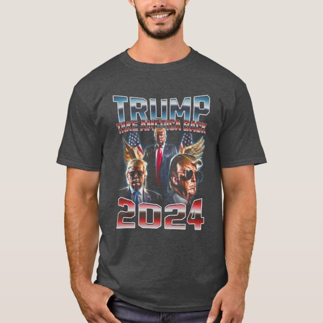 T-shirt Trump - 2024 Take America Back! (Devant)