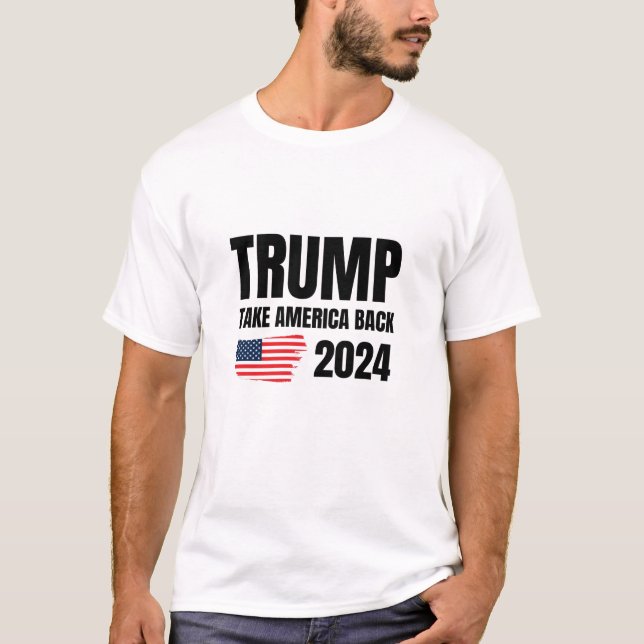 T-shirt Trump 2024, Trump ramènent l'Amérique aux élection (Devant)