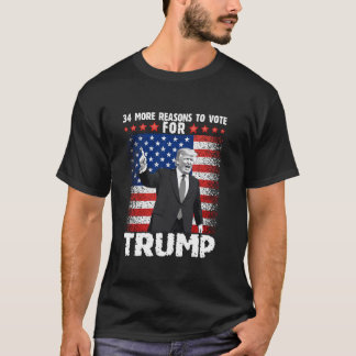 T-shirt Trump 34 Condamnations Je vote pour les condamnés