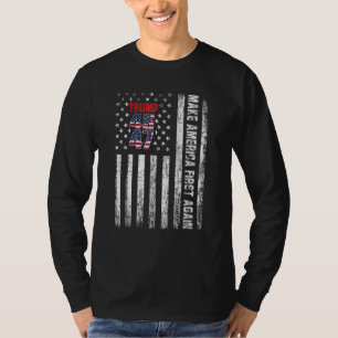 T-shirt Trump 45 47 Drapeau américain