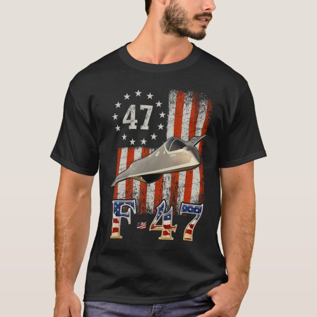 T-shirt Trump 47th Shirts F47 Fighter Jet F-47 Aircraft Us (Devant)