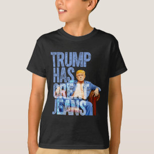 T-shirt Trump A De Grands Jeans Drôle Mème Politique Merde