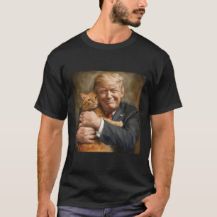 T-shirt Trump Accroche Un Chat Orange 2024