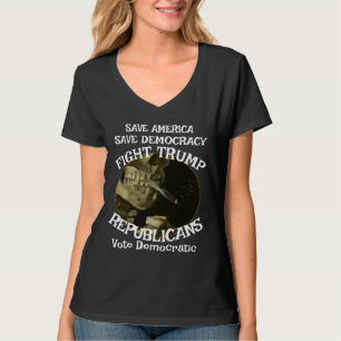 T-shirt Trump Adolph col en V