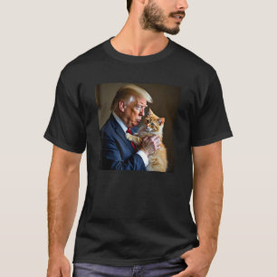 T-shirt Trump aime les chats Drôle Photo Rendre les animau