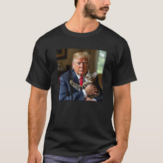 T-shirt Trump aime les chats Drôle Photo Rendre les animau